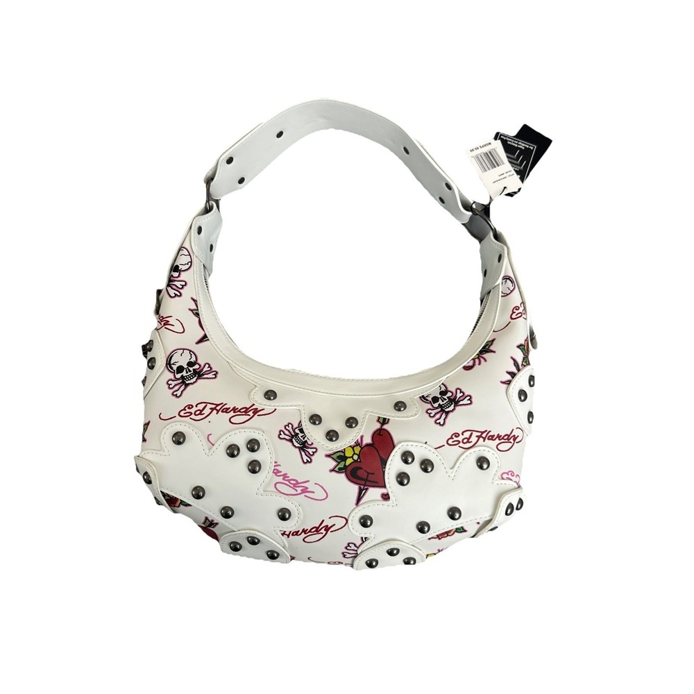 Ed Hardy Women's Skull and Rose print Shoulder‎ bag New